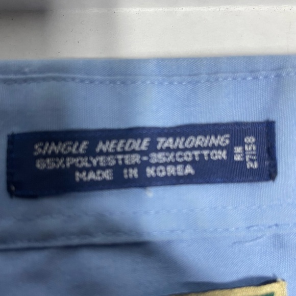 Requirements short sleeve men Sky Blue  Button Down Shirt size 17 Classic fit - Picture 6 of 10